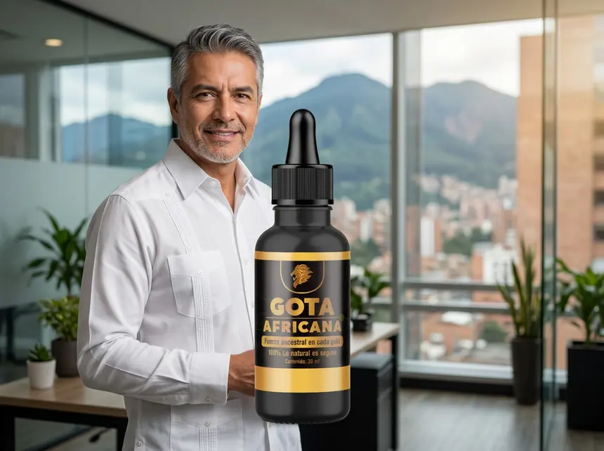 Empresario colombiano seguro de sí mismo en su oficina