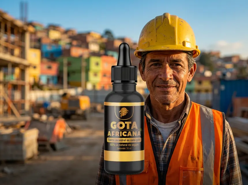 Trabajador de construcción colombiano con energía durante su jornada