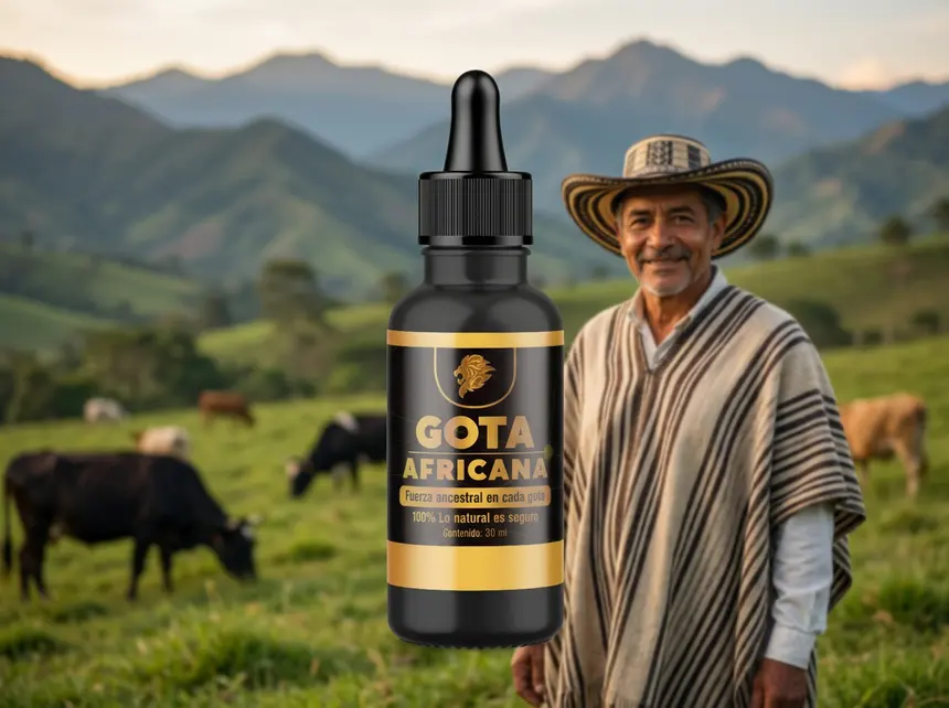 Ganadero colombiano trabajando con vitalidad en el campo