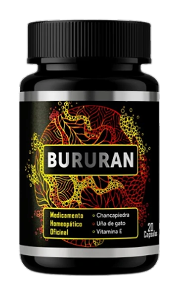 Envase de Bururan Colombia, 20 cápsulas por envase